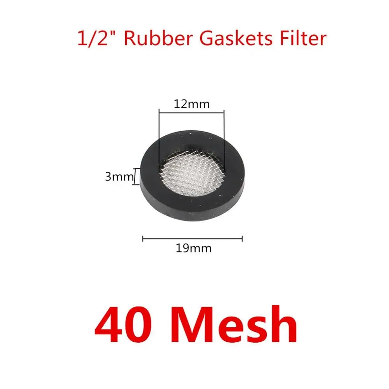20 Stück O-Ring-Dichtung, Duschkopf-Netzfilter, Edelstahldichtung