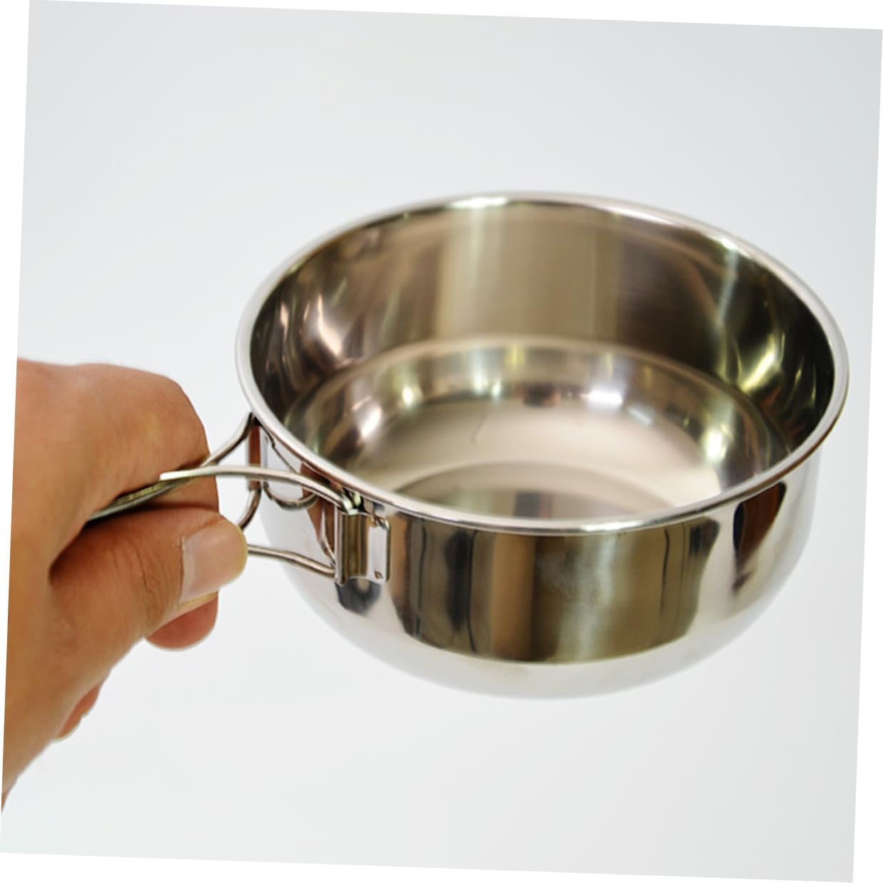 Portable Folding Stainless Steel Camping Bowl Set, 700ml 500ml