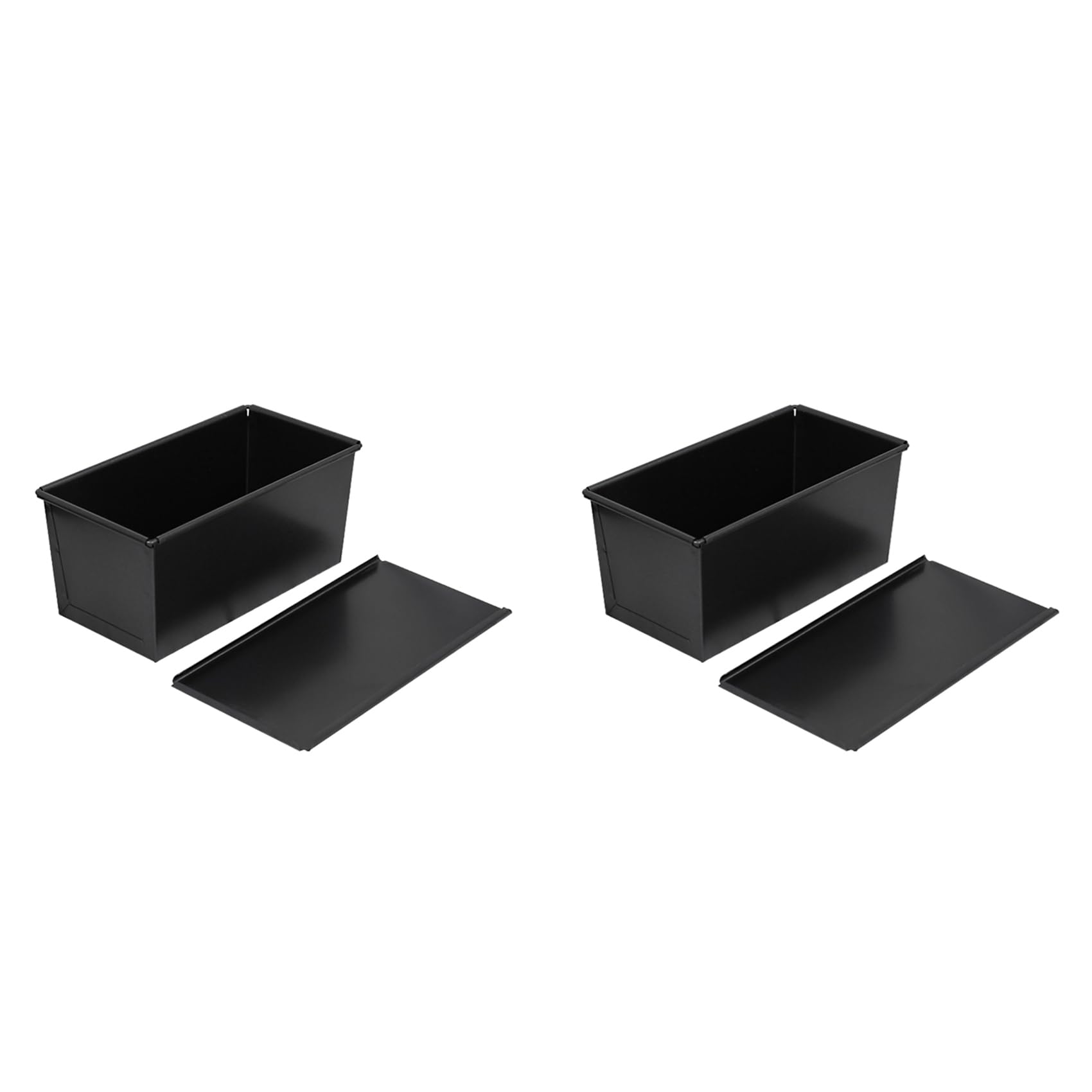Vjsujehgy 2X 450G Carbon Steel Bread Loaf Pan with Cover Bread Toast Mold Lid Heavy Duty Professional Bread Maker Pan