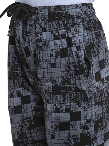 Image of UZARUS Women's Girls Cotton Three Fourth Capri Shorts with Two Zippered Pockets Black Checked