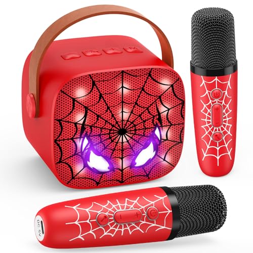 Braxel Regalo Niño 3 12 Años, Karaoke Infantil con 2 Microfono Bluetooth Juguetes Niños 3 12 Años Microfonos Inalambricos Karaoke Regalos Navidad para Niños Micrófono para Cantar Microphone