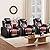 ANJ Electric Power Recliner Chair with Adjustable Powered Headrest, Faux Leather Home Theater Seating Overstuffed Reclining Furniture with Double Motor, USB Ports, Cup Holders, Hidden Arm Storage by ANJ