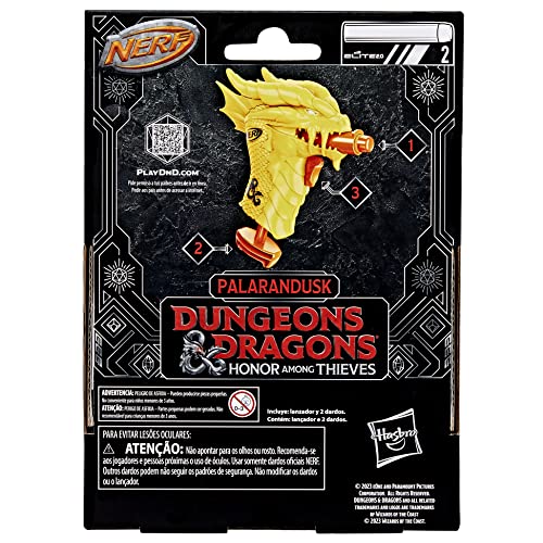 Nerf MicroShots Dungeons & Dragons mini pistolet Palarandusk look dragon et 2 fléchettes