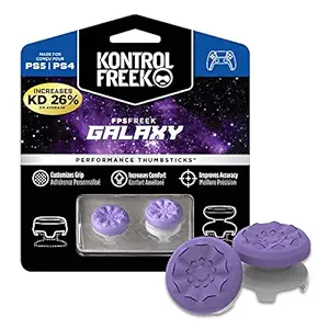 KontrolFreek Fps Freek Galaxy Purple For Playstation 4 (PS4) And Playstation 5 (PS5) | Performance Thumbsticks | 1 High-Rise, 1 Mid-Rise | Purple