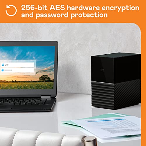 Image of Western Digital 20TB My Book Duo Desktop RAID External Hard Drive HDD, USB 3.1, With Password Protection and Auto Backup Software - WDBFBE0200JBK-NESN