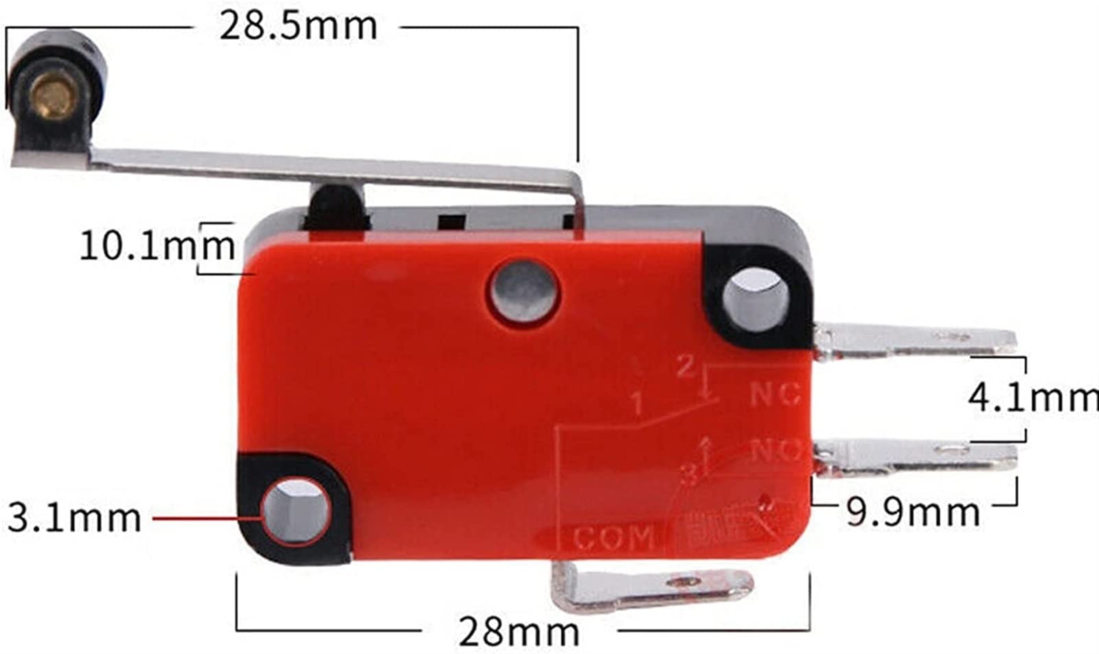 Interruptor de límite 1PCS V-156-1C25 15A El microinterruptor, botón pulsador SPDT Interruptor de límite de acción rápida momentánea, Interruptor de Viaje