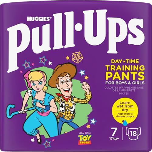 Huggies Pull-Ups New Unisex Size 7 Day Time Training Nappy Pants (36 Pants) - Up to 12 Hours Protection
