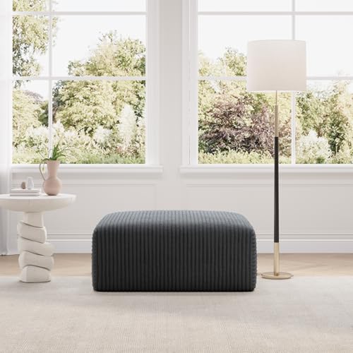 Image of Novilla Modular Sectional Sofa, Modern Cloud Sectional Couch with Smarts Coil Support, Upholstered Boneless Couch for Living Room Apartments Bedroom, No Assembly Required, Dark Gray (Ottoman)