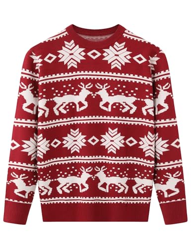 Matching Snowflake and Reindeer Fair Isle Christmas Sweater - Image 6