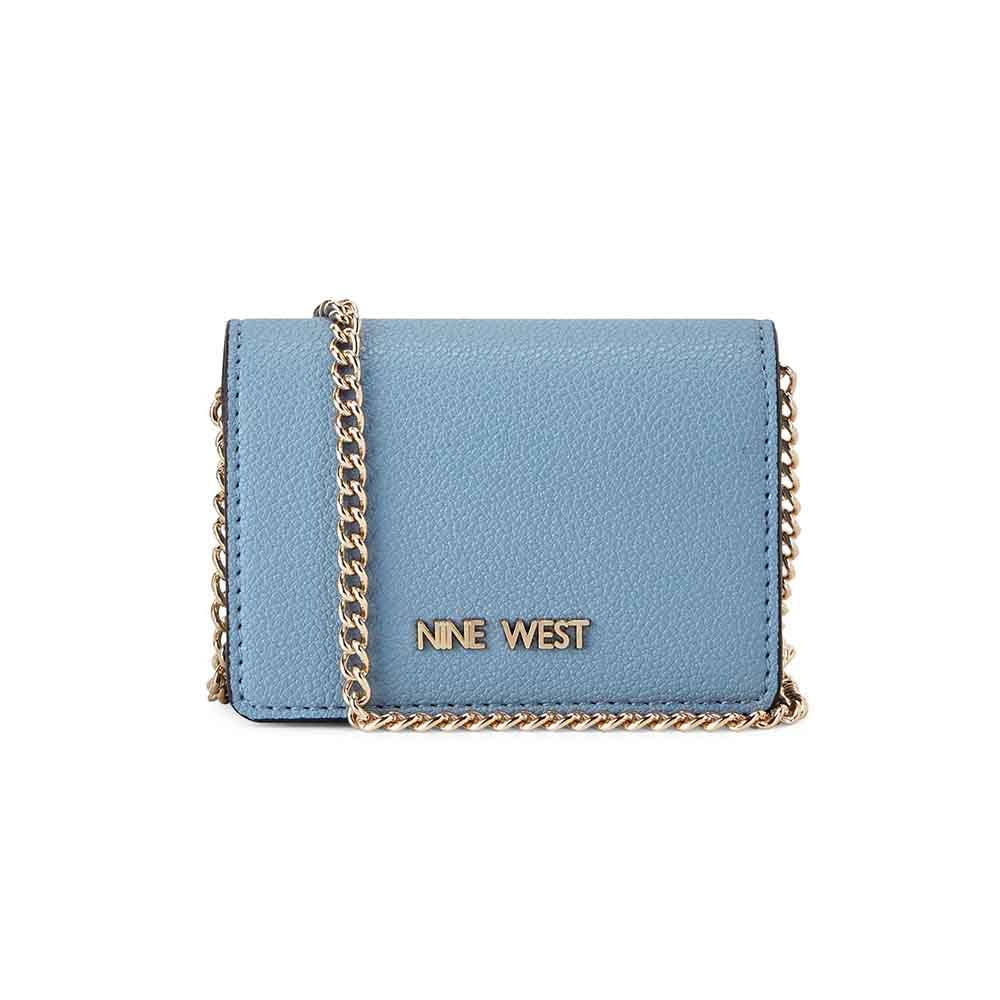Nine West Women's NGX121260 Laney Micro Chain Card Case One Size Blue