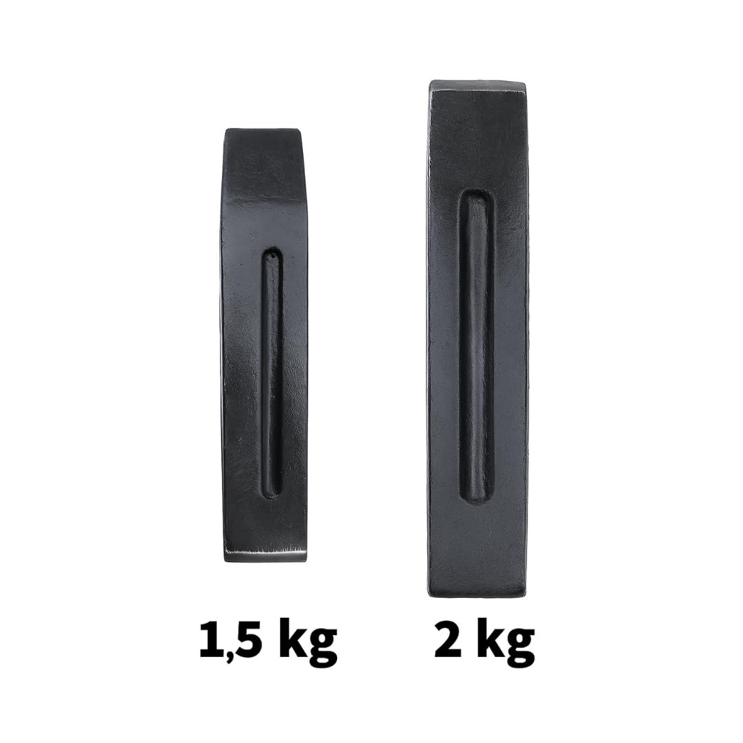 Cuneo Spaccalegna in Acciaio Forgiato e Temprato 2 kg – Verniciatura a Polvere Epossidica Antiruggine – Utensile da Spacco Legna Professionale