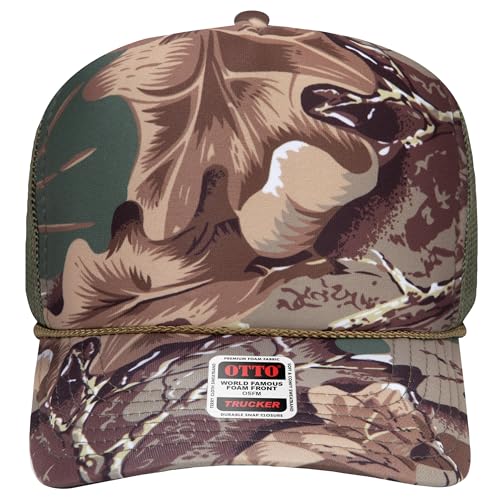 Image of OTTO Polyester Foam Front 5 Panel High Crown Mesh Back Trucker Hats in 97, Bulk, Wholesale