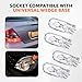 Sousery 100PCS 194 light bulb,Replace T10 2825 Car Signal 12V 5W Clear 168W 5W 1/4 Wedge Base for Cars Landscape RV Camper,Replace 158 159 147 152 161 184 192 193 259 280 285 447 464 501 model