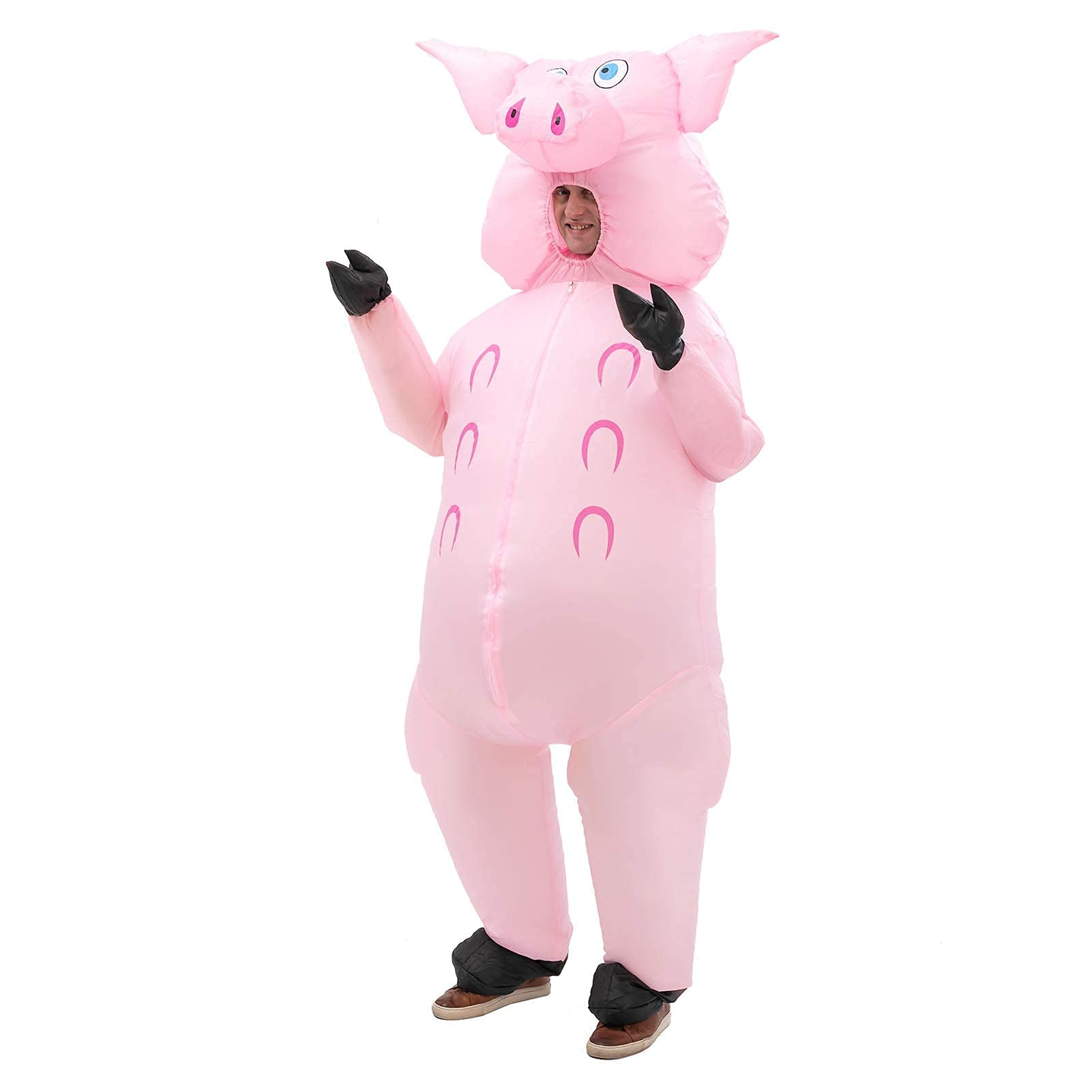 Inflatable Animals Christmas Costume, Blow Up Suit for Adults Pig