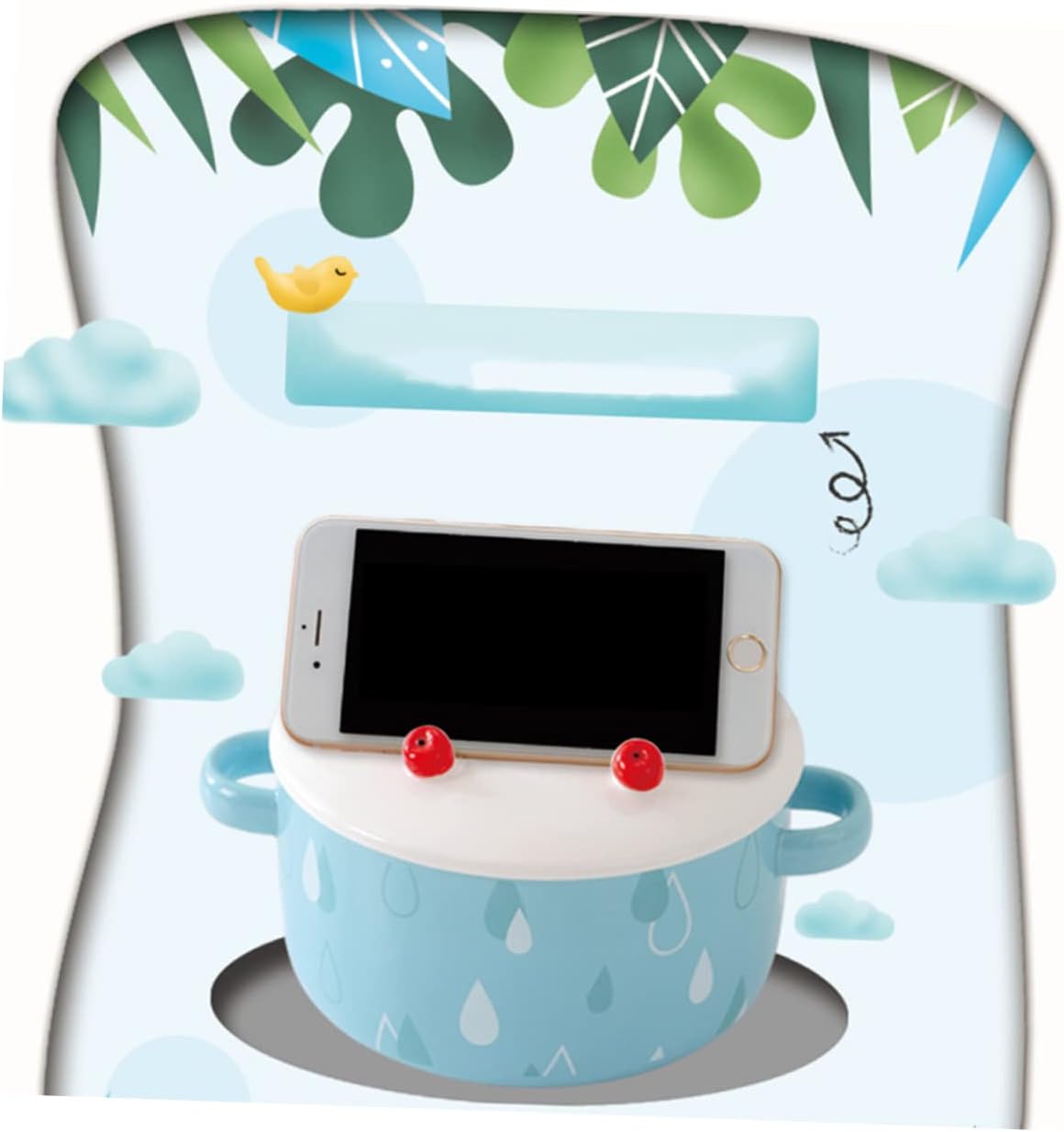 Ciieeo Portable Handle Cartoon Noodle Bowl Lid Noodles Bowl Lid for Instant Snack Storage Egg Mixing Salad Mixing