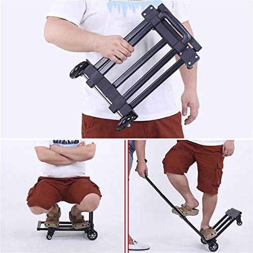 Carrito plegable de mano ajustable 2 en 1 metálico miniatura 6