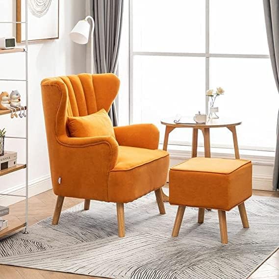 Image of Armchair Single Sofa Chair for Small Apartments, Living Room or Bedroom Chair (Oranges)
