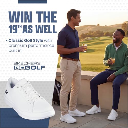 Image of Skechers Men's Drive 6 Arch Fit Golf Shoe | Golf, Waterproof, Relaxed Fit, Arch Fit, Goodyear Rubber Outsole; Leather