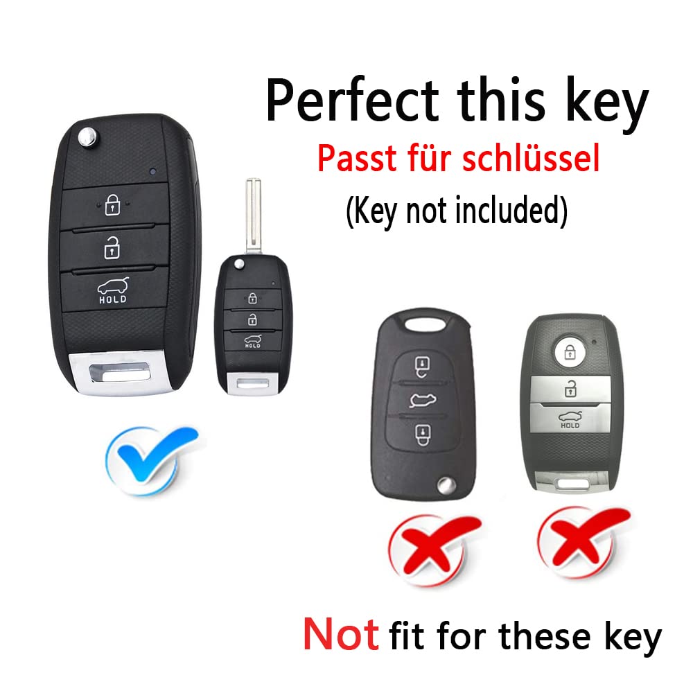 HIBEYO Custodia per chiave auto, adatta per Kia K3 K5 Rio