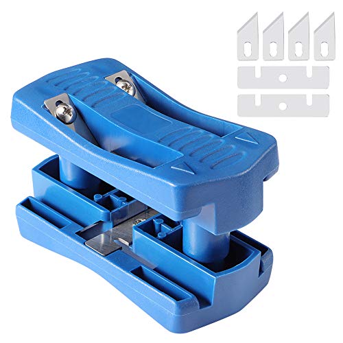 Edge Banding Trimmer, Edgeband Cutter Tools Trimmer for Plywood Melamine Wood Double Veneer Edge Trimmer Cabinet Wood Trimming Woodworking Tool Fit Width Range 15-40mm Thickness Below 0.5mm