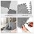 Nuanchu 32 Pcs Plush Foam Interlocking Floor Mat Climbing Area Rugs 11.8 x 11.8 Inch Square Soft Fluffy Tiles with Border Play Mat Flooring Tiles for Home Playroom Decoration (White, Gray)