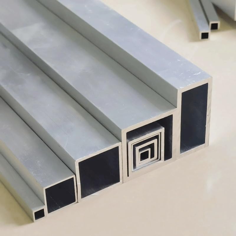 Vierkantrohr aus Aluminiumlegierung, Länge 300, quadratisches Profil, for DIY-Dekoration, Aluminiumrohre, Hohlrohrteile(38 x 25 x 1.5 mm)