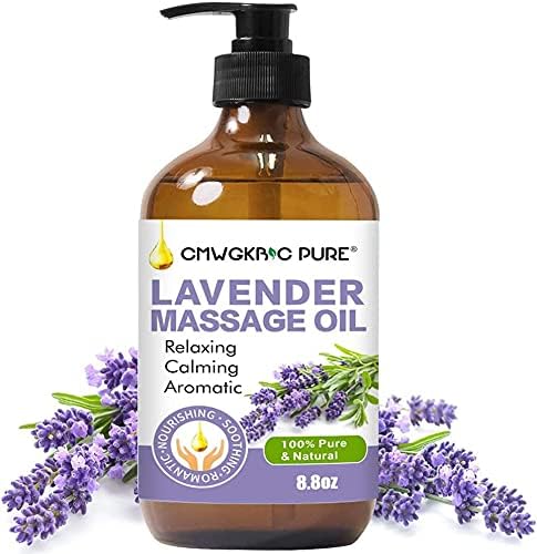 Lavender Massage Oil for Men and Women, 250ml Natural*Drainage Lavender Massage Oil - Warm & Relaxing - Soothing* Muscle Soreness & Joints (Brown)