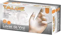 LUVA DE VINIL TAMANHO G SEM PO NAO CIRURGICO / 100UN / TALGE