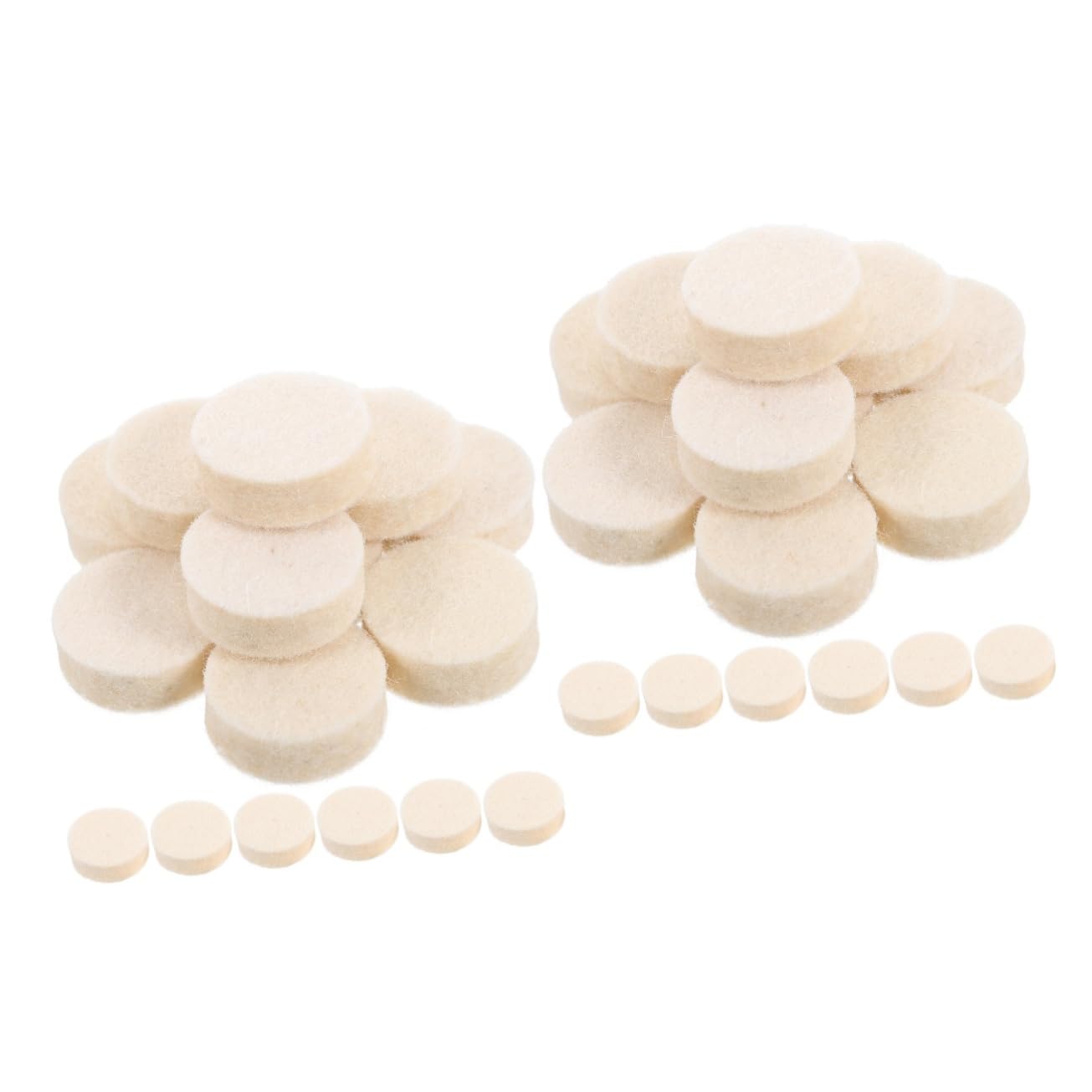 Gatuida 200pcs Wool Buffing Wheel for Rotary Tools Polishing Pads for Jewelry and Nail Art Multifunctional Polishing Kit Thickness