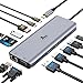 Produktbild USB C Docking Station 3 Monitore 13 in 1 USB C Hub mit 2 HDMI 4K@60Hz, 8K@30Hz DisplayPort, VGA, 3 USB 3.1 10 Gbps, PD 100W, Gigabit Ethernet, SD/TF Multi-Monitor Adapter für MacBook Dell HP Laptop