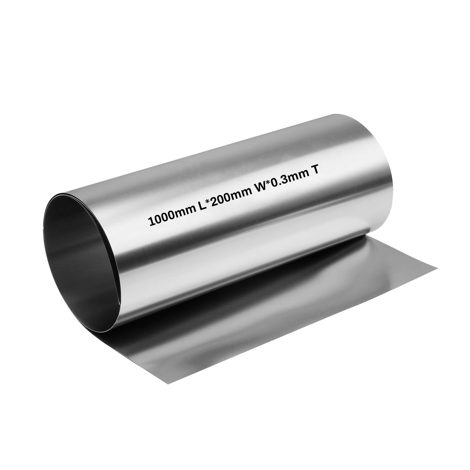 304 Stainless Steel Foil Roll, 0.3mm x 200mm x 1M Stainless Steel Sheet, Metal Foil for Crafts, Electronic Equipment, Industry Machinery, Hardware