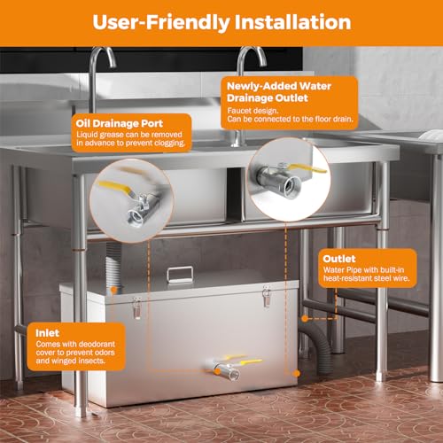 Beamnova WJ0B00M065 Commercial 25Lb Grease Trap 13 Gallons Per Minute thumb #2