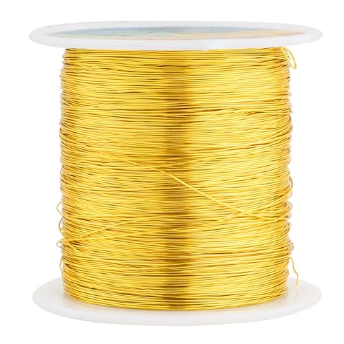 Tarnish Resistant Copper Wires 28 Gauge/0.3mm, 328 Feet, Gold