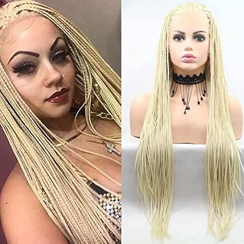 AFBeauty Blonde Micro Braided Lace Front Wig Cover