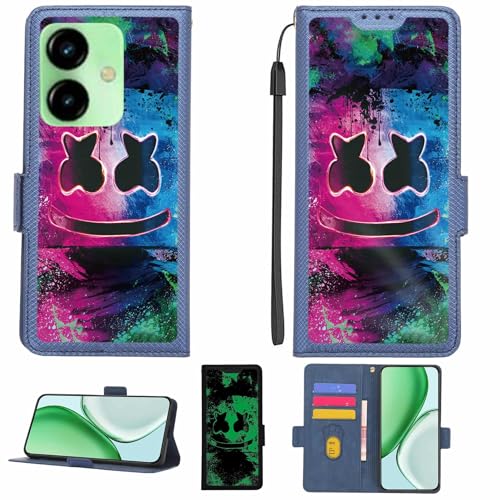 Aroepurt Case Compatible for SparX Neo5 Plus Phone Case Flip Cover [with Tempered Glass Screen Protector][RFID Blocking][Luminous Effect] LPT-BQ