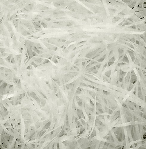 White Luxury Extra Soft Shredded Tissue Paper Hamper/Gift Packaging Filler - Acid Free (500 Grams)