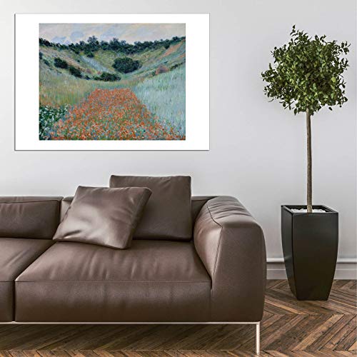 Impression Monet Champ de coquelicots Giverny grand format encadré Spiffing Prints