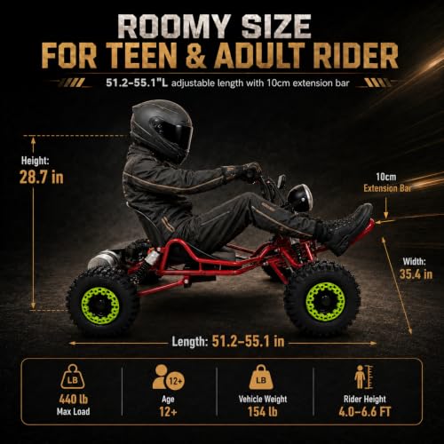 Zyliathor 48V 20Ah Long-Range Electric Go Kart