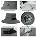TOP-EX Waterproof Mens Bucket Sun Bucket Hat, Boonie Hiking Fishing Beach Safari Hats for Summer Rain Cap Shade Outdoor - UV Protection SPF Wide Brim Sunhat, Gray L 58-60CM