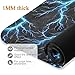 ALAZA Light Blue Glowing Lightning Pattern Yoga Mat Non Slip Fitness Exercise Mat, Workout Mat for Yoga, Pilates and Floor Exercises