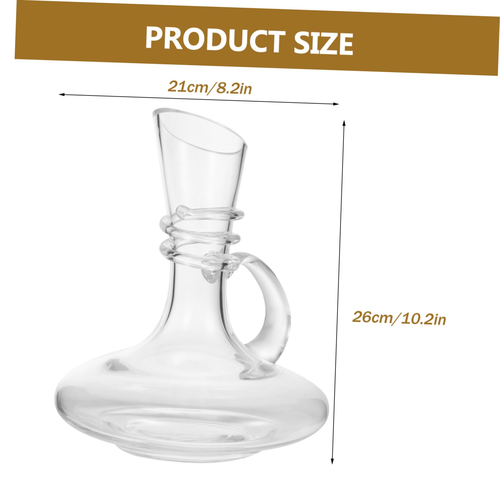 Alipis 1pezzi Decanter Per Vino in Vetro Capace Decanter Veloce Per Vino e Brandy Bottiglia Per Servire Design Elegante
