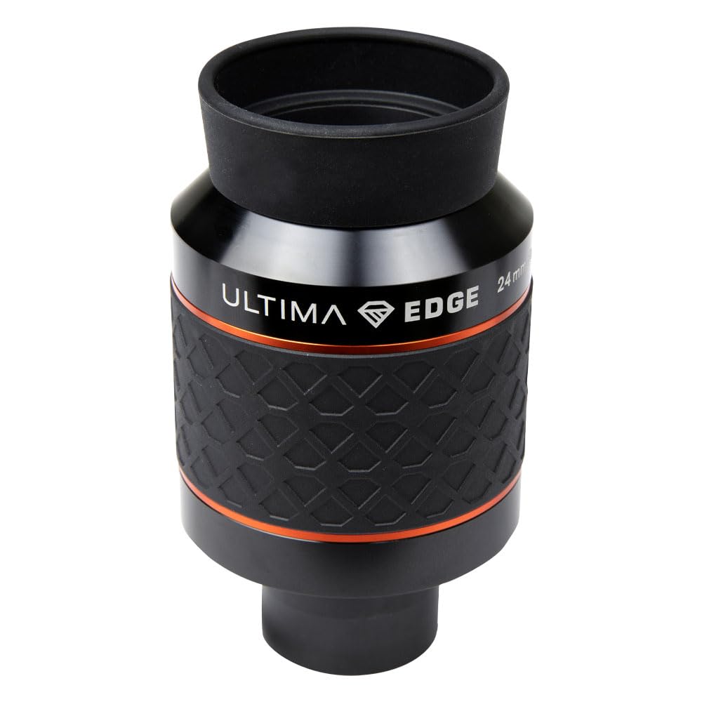 93453 Ultima Edge 24mm Parfocal Ultra Flat Field Eyepiece Designed for 1.25" Focusers - Incredibly Crisp Views, Fully Multi-Coated Lens, Moulded Rubber Grip, Black