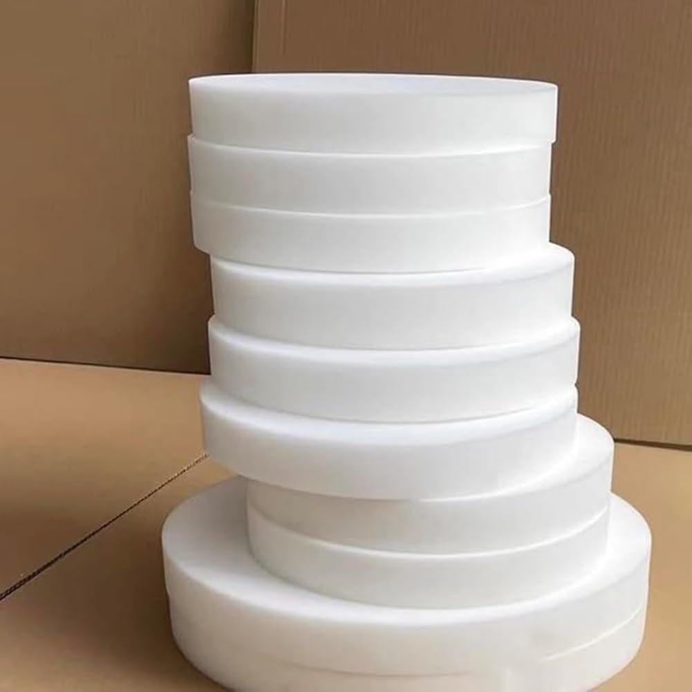 High Density Foam Round Cushion 1"/2"/3"/4"/5"/6" Thick Insert Upholstery Foam Sheet for Bar Stool/Booster Chair,Round Couch Insert Padding Sheet (5" Thick - 24"x24")