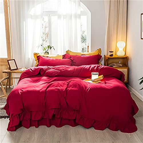 Funda nórdica de color sólido para un dormitorio relajante con textiles de cama King y Queen 3