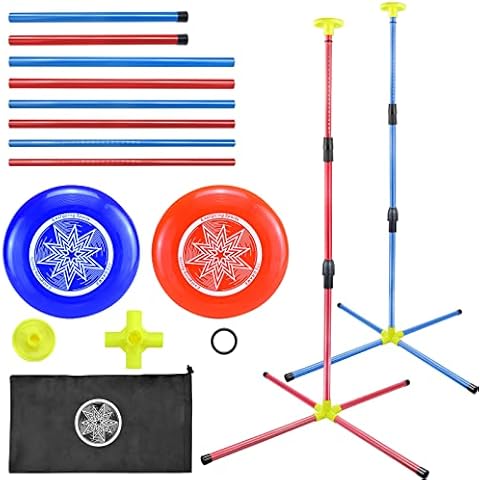 Eastgoing Ultimate Outdoor Flying Disc Game Set, Bottle Game with Height Adjustment Button und Score Tracker, New Fun Disc Toss Game for Beach, Lawn, Backyard, Park, Camping or Outside Cover