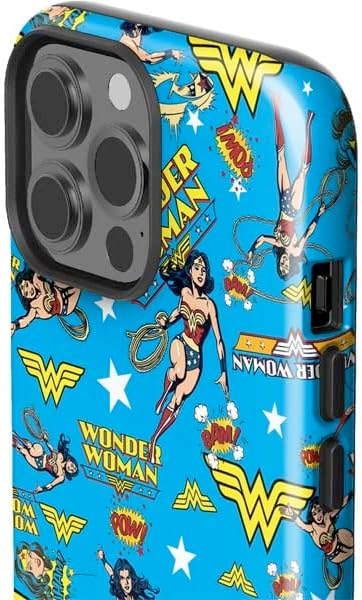 Skinit Impact Phone Case Compatible with iPhone 14 Pro Max - Officially Licensed DC Comics Wonder Woman Action Pose Pattern Design