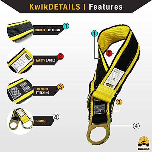 Image of KwikSafety - Fall Protection Safety Harness - Construction & Roofing Fall Arrest Safety Harnesses - ANSI OSHA Compliant