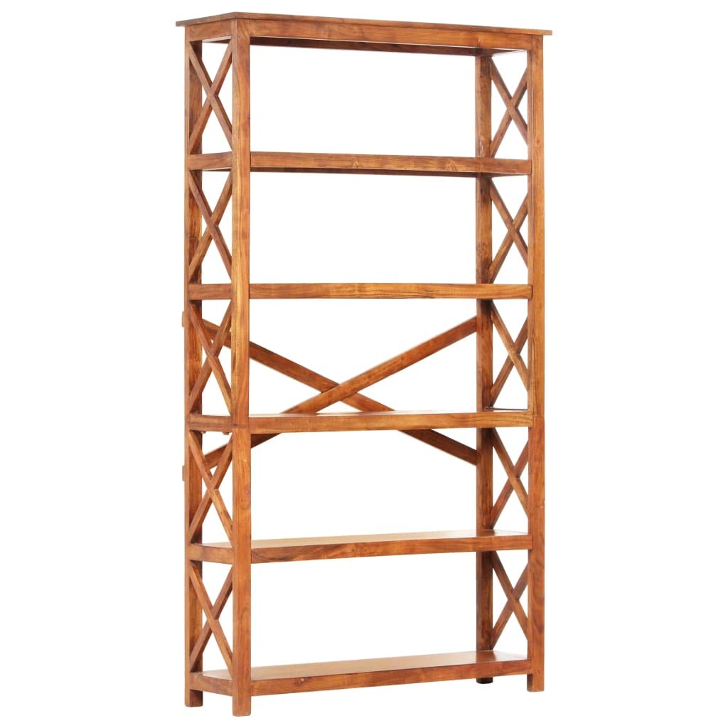 Générique Libreria 100 x 30 x 180 cm in legno massiccio acacia, finitura miele | 4 ripiani grandi, legno duro robusto, grani naturali unici, lucidatura accurata