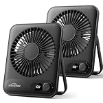 WHATOOK – WHATOOK USB Ventilator Leise 2 Stück: Stufenlos 1-100 Regler