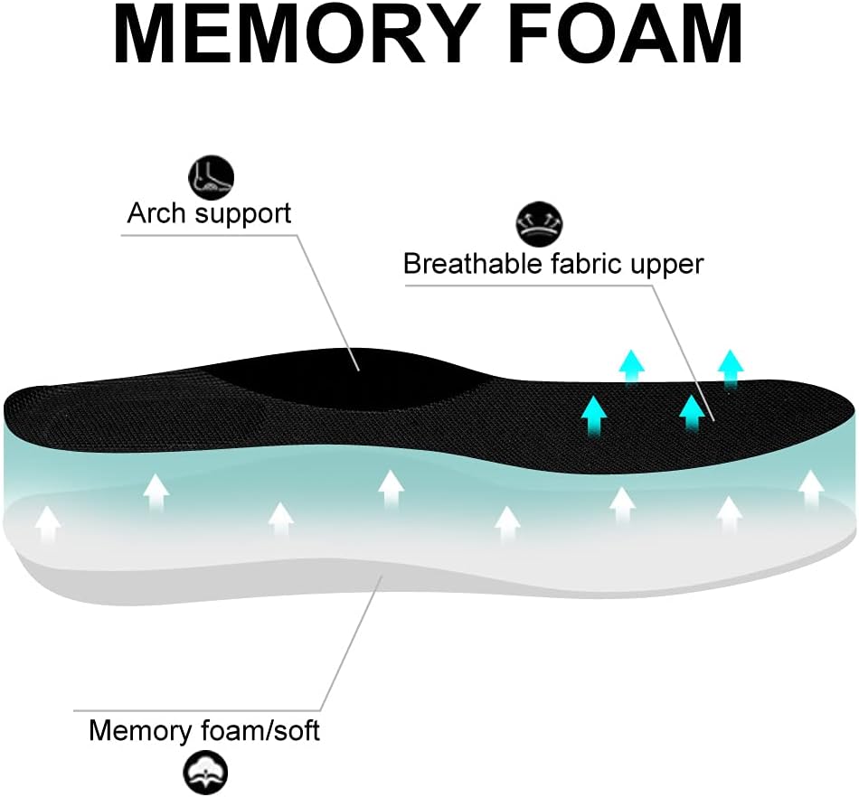 Walking Shoes for Women Tennis Air Cushion Slip Resistant Arch Support Work Shoes Comfortable Mesh Memory Foam Sock Slip On Sneakers All Black US 5.5